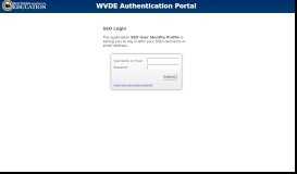 
							         WVDE Authentication Portal - WVDE Webtop								  
							    