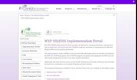
							         WVP HS/EHS Implementation Portal | CAHMI								  
							    