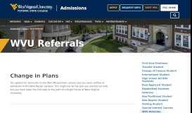 
							         WVU Referrals | Potomac State College Admissions | West Virginia ...								  
							    