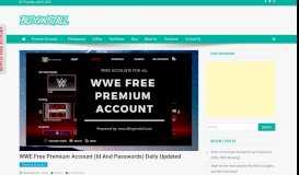 
							         WWE free Premium Account (Id and passwords) Daily Updated								  
							    