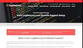 
							         www LogMeIn123 com Remote Support Setup - IT Support								  
							    