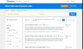 
							         Www odex com freelance Jobs, Employment | Freelancer								  
							    