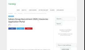 
							         WWW Sahara Group Recruitment 2019-2020 Registration Process ...								  
							    
