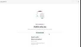 
							         www.Adele.edu.au - ADELE LMS: Login to the site								  
							    