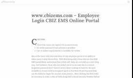 
							         www.cbizems.com – Employee Login CBIZ EMS Online Portal ...								  
							    