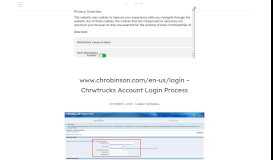 
							         www.chrobinson.com/en-us/login - Chrwtrucks Account Login ...								  
							    
