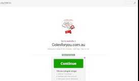
							         www.Colesforyou.com.au - Login Page - Coles for You								  
							    
