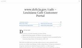 
							         www.dcfs.la.gov/cafe - Louisiana Cafe Customer Portal | openkit								  
							    