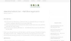 
							         www.dna.hrblock.com - H&R Block Application | 16DollarHouse								  
							    