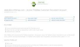 
							         www.docs.titlemax.com – Access TitleMax Customer ... - DAF								  
							    