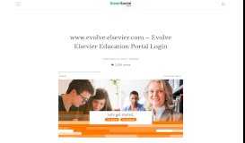 
							         www.evolve.elsevier.com - Evolve Elsevier Education Portal Login								  
							    