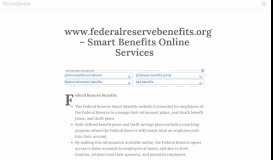 
							         www.federalreservebenefits.org - Smart Benefits Online ...								  
							    