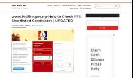 
							         www.fedfire.gov.ng-How to Check FFS Shortlisted ... - Jobs Mate NG								  
							    