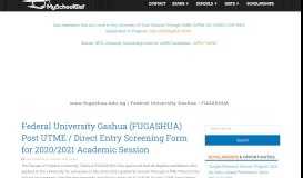 
							         www.fugashua.edu.ng | Federal University Gashua : FUGASHUA News								  
							    