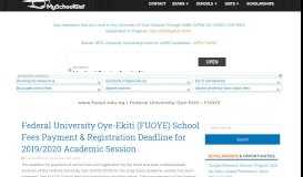 
							         www.fuoye.edu.ng | Federal University Oye-Ekiti : FUOYE News								  
							    