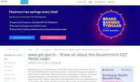 
							         www.gst.gov.in : Government Website for GST Portal Online - ClearTax								  
							    