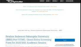 
							         www.ibbu.edu.ng | Ibrahim Badamasi Babangida University : IBBU News								  
							    