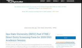 
							         www.imsu.edu.ng | Imo State University : IMSU News - MySchoolGist								  
							    