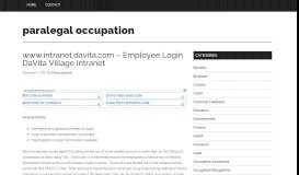 
							         www.intranet.davita.com - Employee Login DaVita Village Intranet ...								  
							    