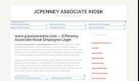 
							         www.jcpassociates.com – JCPenney Associate Kiosk Employee Login								  
							    