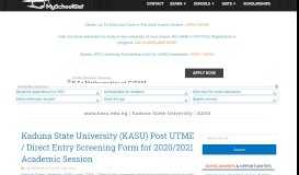 
							         www.kasu.edu.ng | Kaduna State University : KASU News								  
							    
