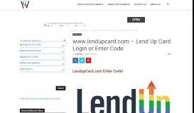 
							         www.lendupcard.com – Lend Up Card Login or Enter Code ...								  
							    