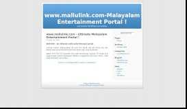 
							         www.mallulink.com-Malayalam Entertainment Portal ! | Just another ...								  
							    