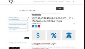 
							         www.mortgagequestions.com – PHH Mortgage Questions Login								  
							    