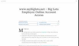 
							         www.mybiglots.net - Big Lots Employee Online Account Access | openkit								  
							    