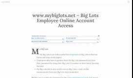 
							         www.mybiglots.net - Big Lots Employee Online ... - OpenKit								  
							    
