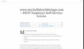 
							         www.my.buffalowildwings.com - BWW Employee Self Service ...								  
							    