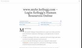 
							         www.myhr.kellogg.com - Login Kellogg's Human Resources ...								  
							    