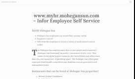 
							         www.myhr.mohegansun.com - Infor Employee Self Service ...								  
							    