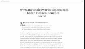 
							         www.mytotalrewards.timken.com – Enter Timken Benefits ...								  
							    