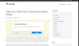 
							         Www.MyUhaul.com – Sign in to View Your UHaul Reservation ...								  
							    