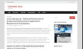 
							         www.nde.gov.ng - National Directorate of Employment Recruitment ...								  
							    