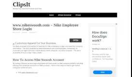 
							         www.nikeswoosh.com - Nike Employee Store Login - Clipsit								  
							    