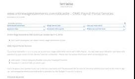 
							         www.onlinewagestatements.com/oldcastle – OMG Payroll Portal ...								  
							    