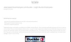 
							         www.paperlessemployee.com/buckle – Login Buckle Employees								  
							    