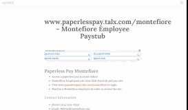 
							         www.paperlesspay.talx.com/montefiore – Montefiore ... - OpenKit								  
							    