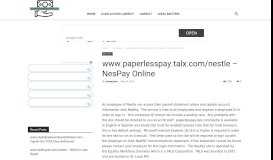 
							         www.paperlesspay.talx.com/nestle – NesPay Online | Class ...								  
							    