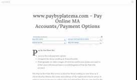 
							         www.paybyplatema.com - Pay Online MA Accounts/Payment ...								  
							    