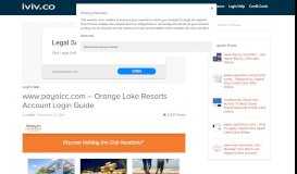 
							         www.payolcc.com - Orange Lake Resorts Account Login ...								  
							    