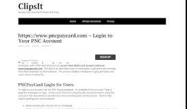 
							         www.pncpaycard.com – Login to Your PNC Account - Clipsit								  
							    