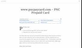 
							         www.pncpaycard.com - PNC Prepaid Card | openkit								  
							    