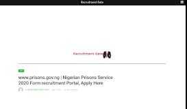 
							         www.prisons.gov.ng | Nigerian Prisons Service ... - Recruitment Gate								  
							    