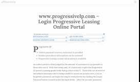 
							         www.progressivelp.com – Login Progressive Leasing Online ...								  
							    