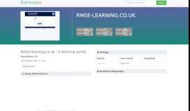 
							         www.rmse-learning.co.uk E-learning portal - Site Info								  
							    
