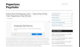 
							         www.Securitasepay.com – Securitas ePay Talx Paperless Pay Portal ...								  
							    