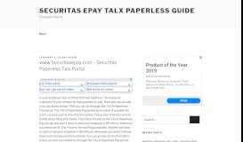 
							         www.Securitasepay.com - Securitas Paperless Talx Portal - Securitas ...								  
							    